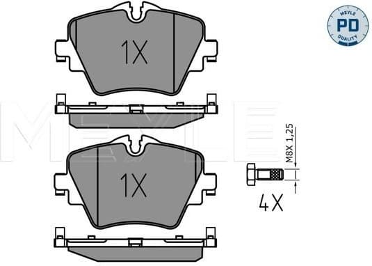 Brake Pad Set, disc brake MEYLE-PD: Advanced performance and design. 025 256 1718/PD