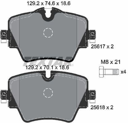 Brake Pad Set, disc brake Q+ 2561701