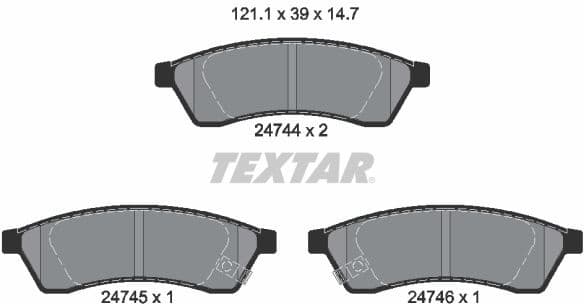 Brake Pad Set, disc brake Q+ 2474401