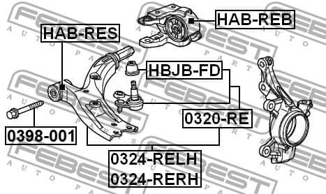 Control/Trailing Arm, wheel suspension 0324-RERH - image 2