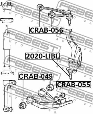 Mounting, control/trailing arm CRAB-049 - image 2