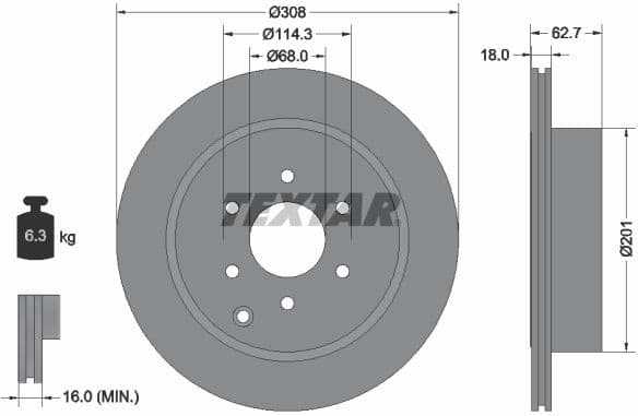 Brake Disc PRO 92181603