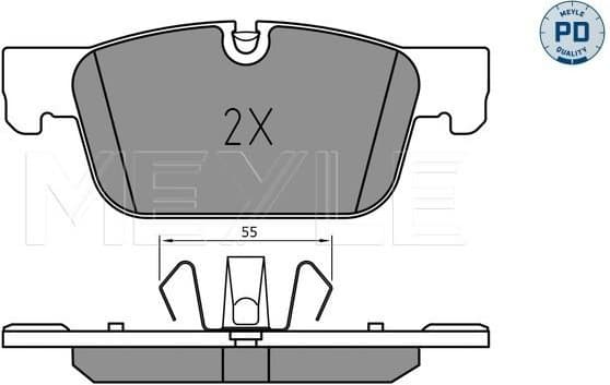Brake Pad Set, disc brake MEYLE-PD: Advanced performance and design. 025 220 9817/PD