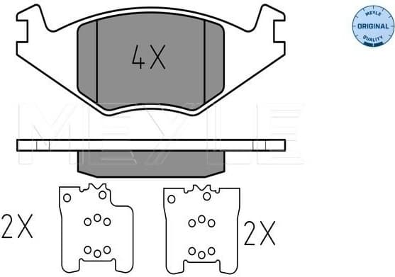 Brake Pad Set, disc brake MEYLE-ORIGINAL: True to OE. 025 208 8917