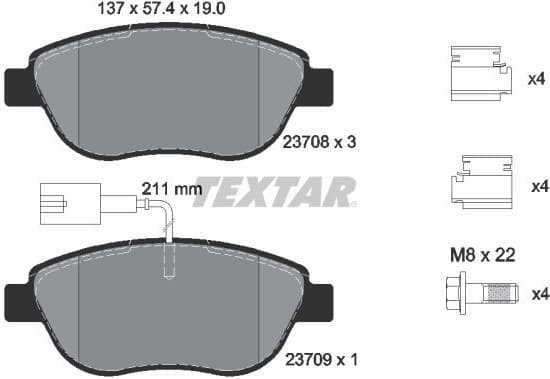 Brake Pad Set, disc brake Q+ 2370802