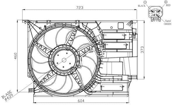 Fan, engine cooling 47954