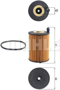 Filter oil OX1266D