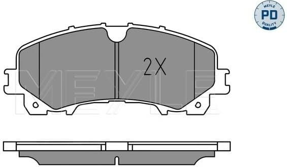 Brake Pad Set, disc brake MEYLE-PD: Advanced performance and design. 025 221 1716/PD