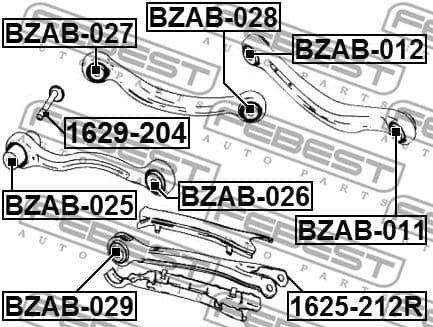 Mounting, control/trailing arm BZAB-025 - image 2