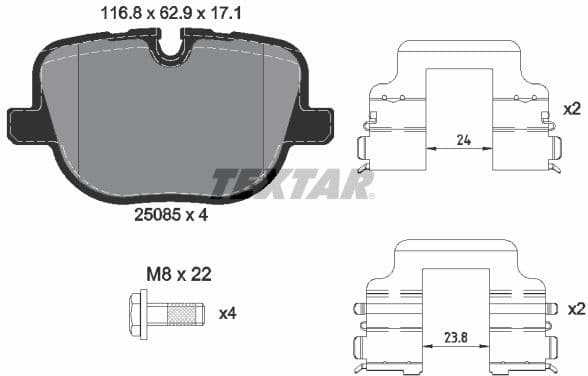 Brake Pad Set, disc brake Q+ 2508501