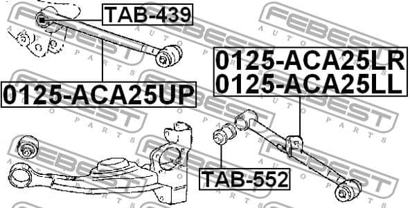 Control/Trailing Arm, wheel suspension 0125-ACA25UP - image 2