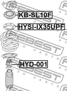 Rolling Bearing, suspension strut support mount KB-SL10F - image 2