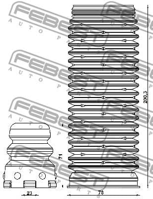 Dust Cover Kit, shock absorber VWSHB-CCF-KIT - image 2