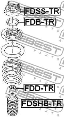 Rolling Bearing, suspension strut support mount FDB-TR - image 2