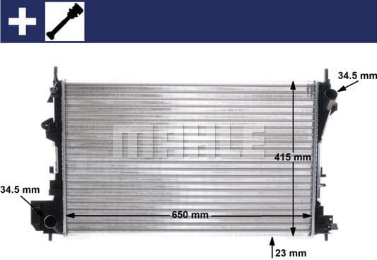 Radiator, engine cooling BEHR CR 40 000S