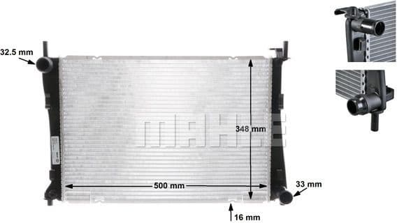 Radiator, engine cooling BEHR CR 1355 000S