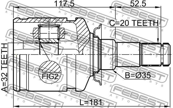 Joint Kit, drive shaft 0111-CT220LH - image 2
