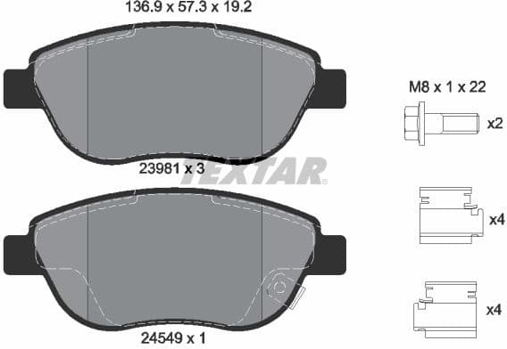 Brake Pad Set, disc brake Q+ 2398101