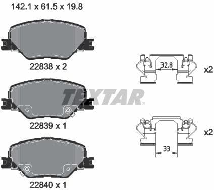 Brake Pad Set, disc brake Q+ 2283801