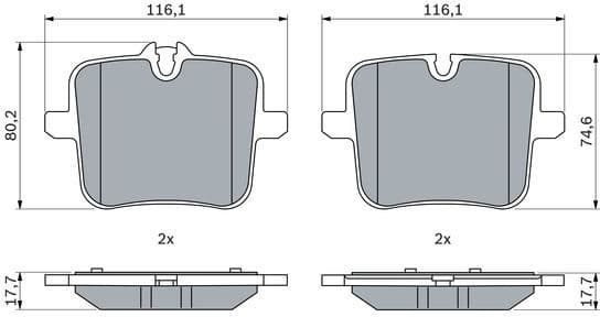 Brake Pad Set, disc brake 0986424923