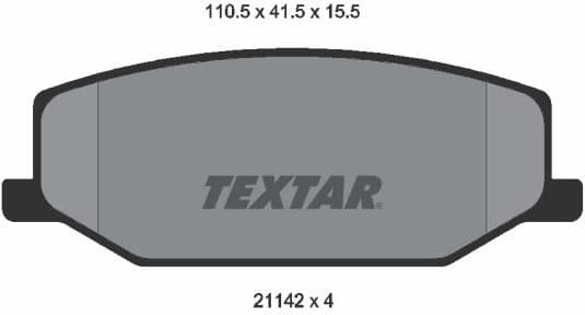 Brake Pad Set, disc brake 2114202
