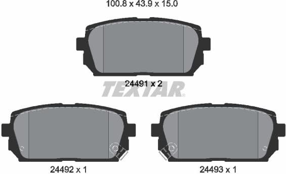 Brake Pad Set, disc brake 2449101