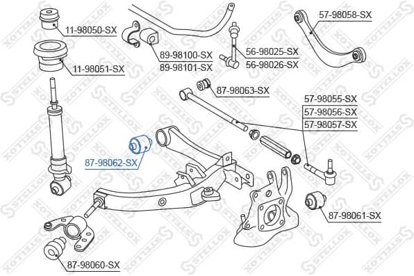 Mounting, control/trailing arm 87-98062-SX - image 2
