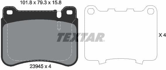 Brake Pad Set, disc brake Q+ 2394501