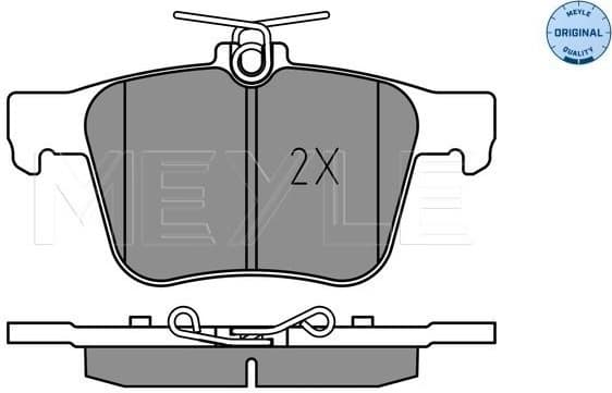 Brake Pad Set, disc brake MEYLE-ORIGINAL: True to OE. 025 250 0916