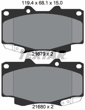 Brake Pad Set, disc brake 2168001