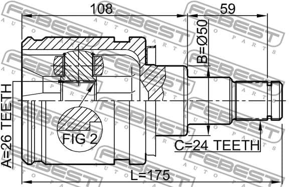 Joint Kit, drive shaft 0111-AZT250LH - image 2