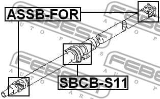 Bearing, propshaft centre bearing SBCB-S11 - image 2