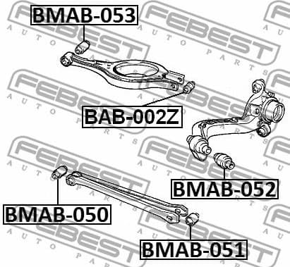 Mounting, steering gear BMAB-052 - image 2