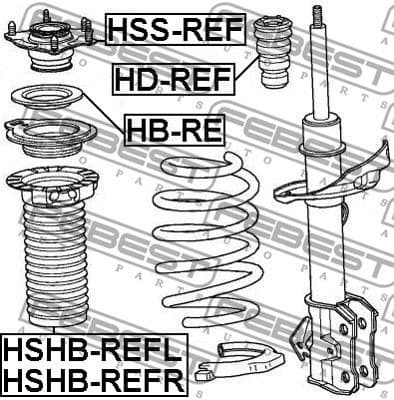 Suspension Strut Support Mount HSS-REF - image 2