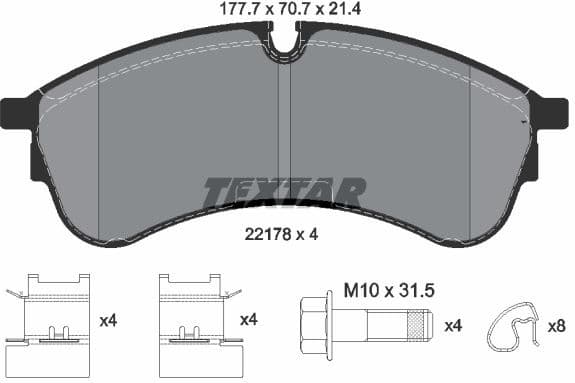 Brake Pad Set, disc brake Q+ 2217801