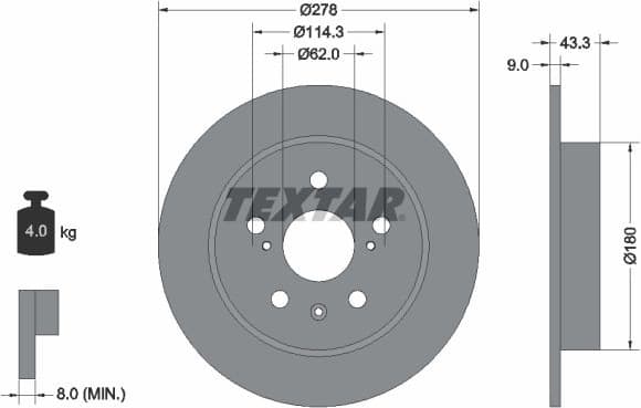 Brake Disc PRO 92225303