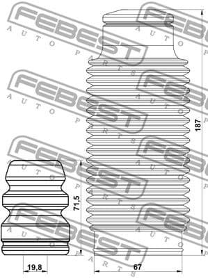 Dust Cover Kit, shock absorber KSHB-CEEDF-KIT - image 2