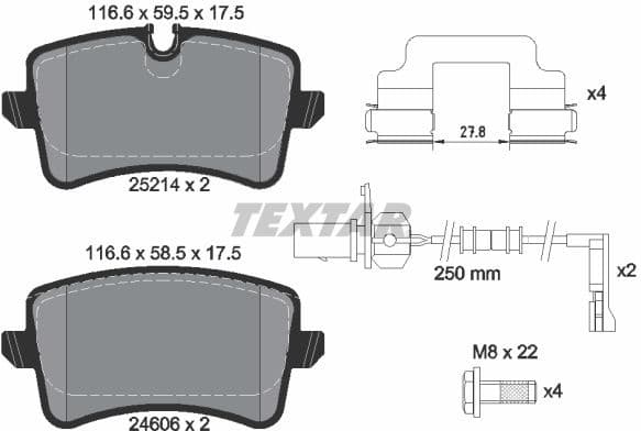 Brake Pad Set, disc brake Q+ 2521404