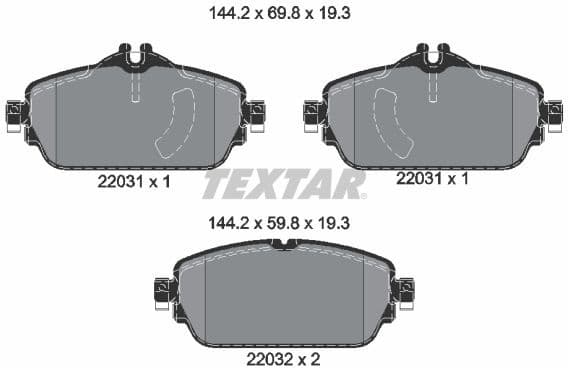 Brake Pad Set, disc brake Q+ 2203101
