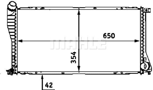 Radiator, engine cooling BEHR CR 288 000S