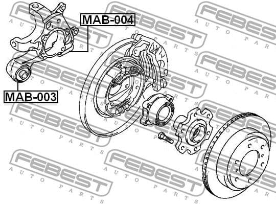 Mounting, control/trailing arm MAB-003 - image 2