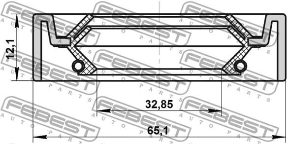 Shaft Seal, drive shaft 95IDS-34651212X - image 2