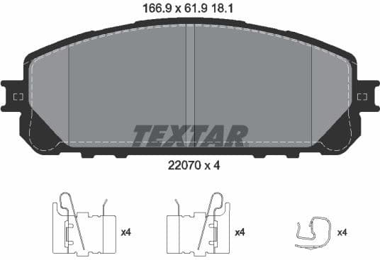 Brake Pad Set, disc brake Q+ 2207001