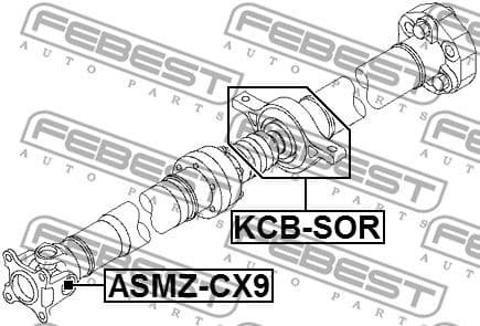 Bearing, propshaft centre bearing KCB-SOR - image 2