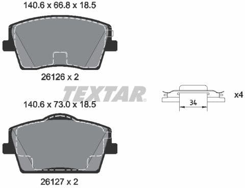 Brake Pad Set, disc brake 2612601