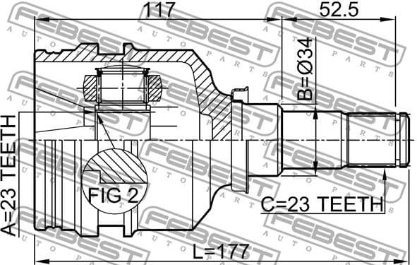 Joint Kit, drive shaft 0111-001 - image 2