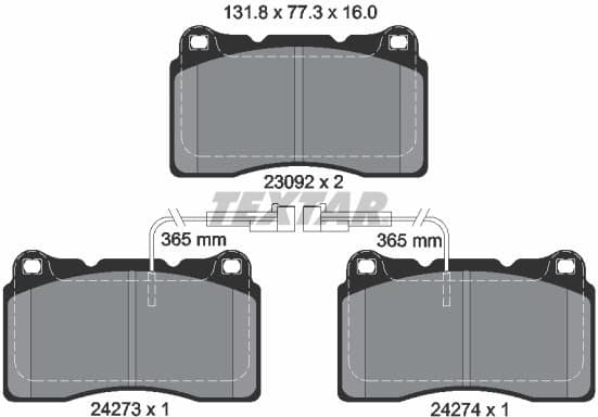 Brake Pad Set, disc brake Q+ 2427301