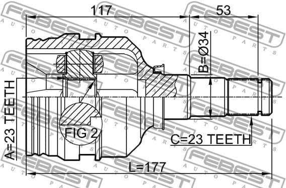 Joint Kit, drive shaft 0111-ZZE120 - image 2