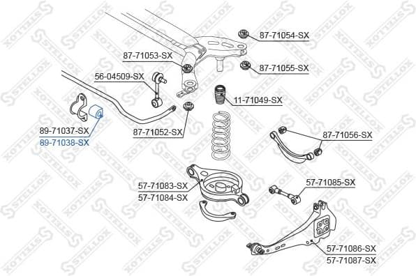 Mounting, stabiliser bar 89-71038-SX - image 2