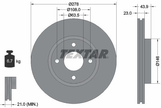 Brake Disc PRO 92252403